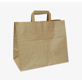 Brown paper bags with flat handles