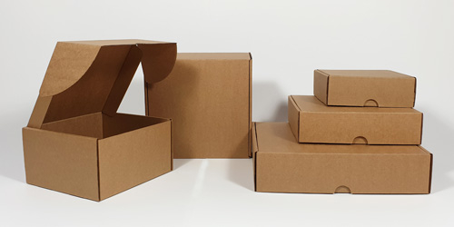 Microcorrugated boxes without window